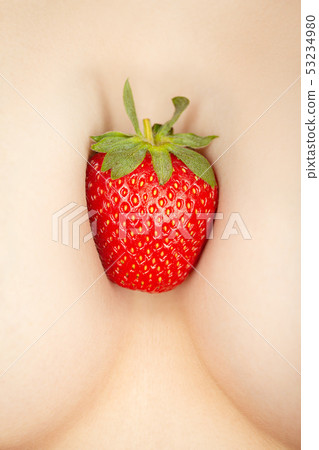 strawberry between breasts 53234980