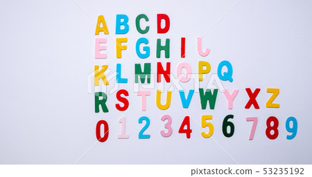 Detailed letters on a pure white background Detailed letters on a pure white background 53235192