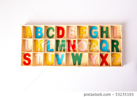 Detailed letters on a pure white background 53235193