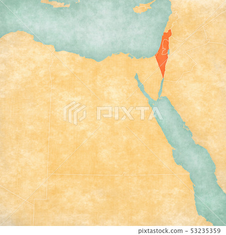 Map of Egypt - Israel with Palestine 53235359