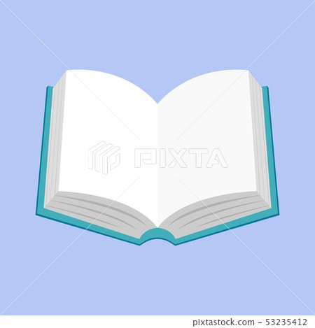 Book flat design style on blue background - Stock Illustration ...