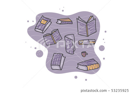 Book concept. Vector illustration in doodle style. Book concept. Vector illustration in doodle style. 53235925