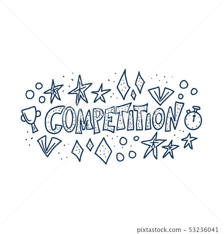 Competition flat text concept Vector word isolated - Stock Illustration ...