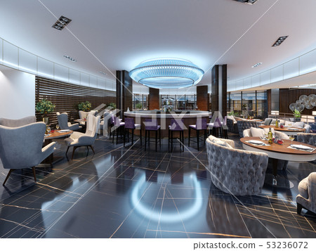 Modern bar restaurant in a luxurious modern style 53236072