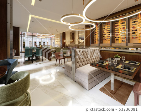 The modern conceptual interior design of the The modern conceptual interior design of the 53236081