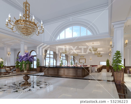 Beautiful wooden reception in the center of the 53236223
