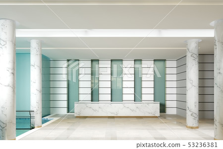 Luxury spa center with reception interior with Luxury spa center with reception interior with 53236381