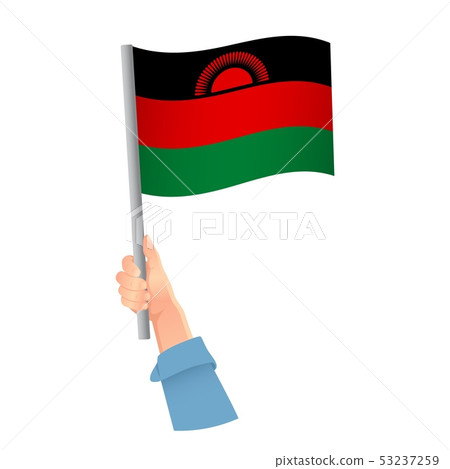Malawi flag in hand icon Malawi flag in hand icon 53237259