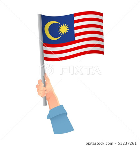 Malaysia flag in hand icon Malaysia flag in hand icon 53237261