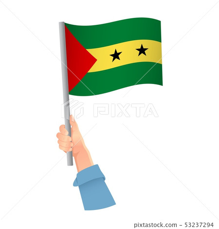 Sao Tome and Principe flag in hand icon Sao Tome and Principe flag in hand icon 53237294