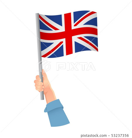 United Kingdom flag in hand icon 53237356