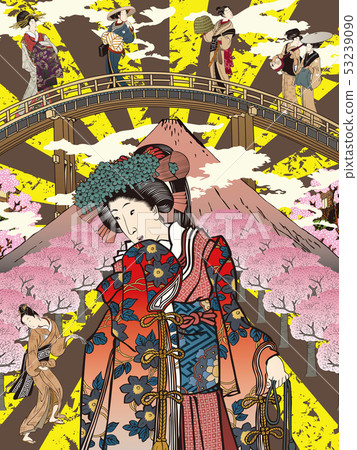 Japanese style collage No. 6 53239090