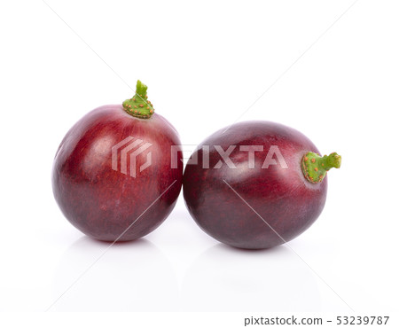 Red grapes white background Red grapes white background 53239787