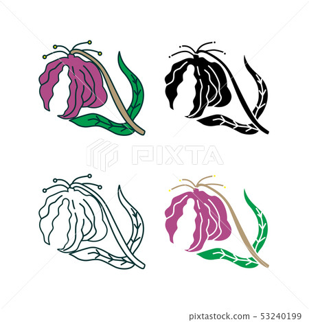 Flower Leaf Illustration Design Template Vector 53240199