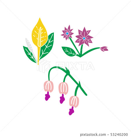 Flower Leaf Illustration Design Template Vector Flower Leaf Illustration Design Template Vector 53240200