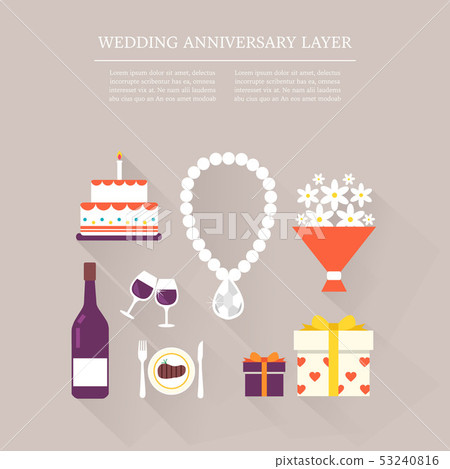 Anniversary celebration cake event event illustrative banner background 53240816