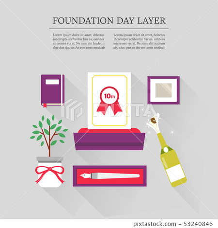 Anniversary Celebration Cake Party Event Stock Illustration