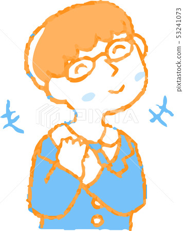 Person male company employee sideways expression 53241073