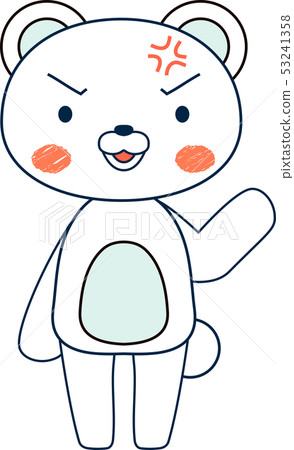 Animal polar bear cute full body character reaction pose Animal polar bear cute full body character reaction pose 53241358