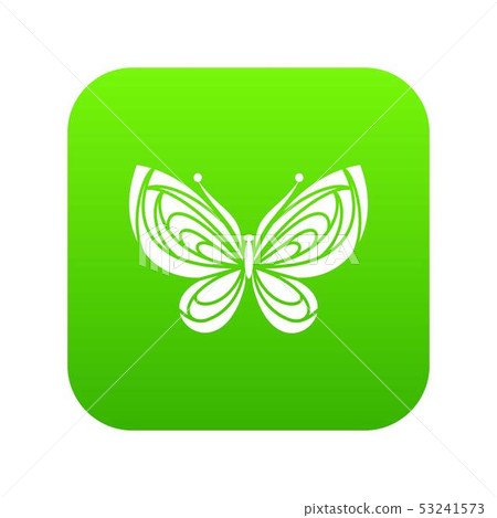 Beautiful butterfly icon green vector 53241573