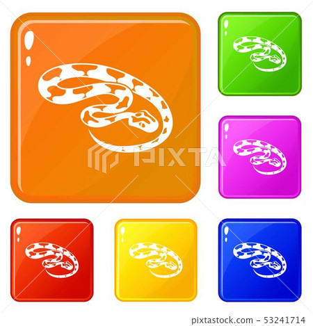 King snake icons set vector color 53241714