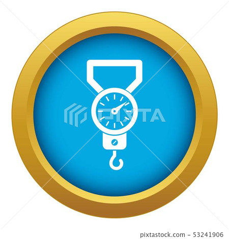 Spring scale icon blue vector isolated 53241906