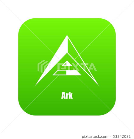 Ark icon green vector 53242081