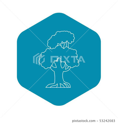 Oak tree icon, outline style 53242083