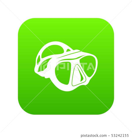 Dive mask icon green vector 53242155