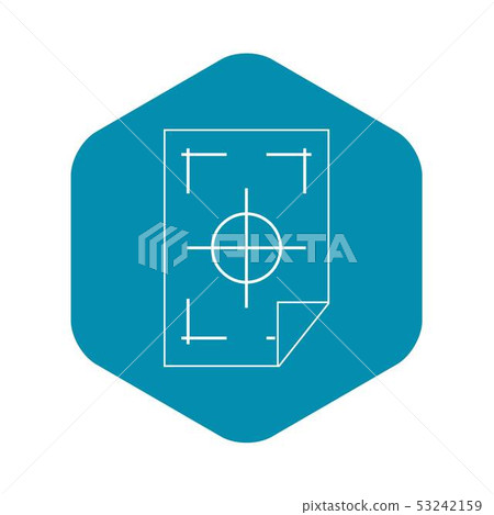 Printer marks on a paper icon, simple style-插圖素材 [53242159] - PIXTA圖庫