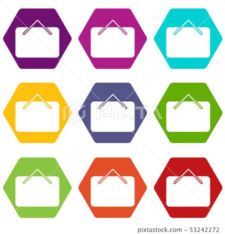 Card black friday icons set 9 vector Card black friday icons set 9 vector 53242272