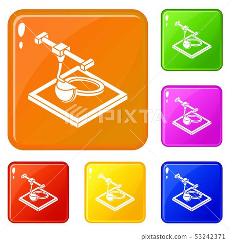 Ring d printing icons set vector color 53242371