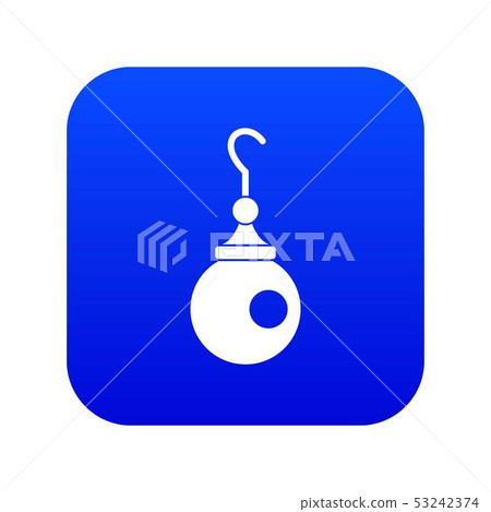 Earring icon digital blue Earring icon digital blue 53242374