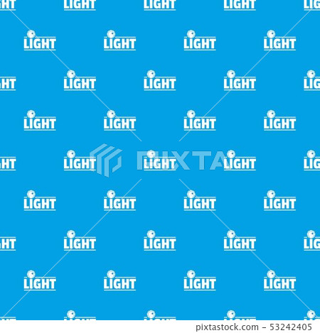 Lightbulb pattern vector seamless blue - Stock Illustration [53242405 ...