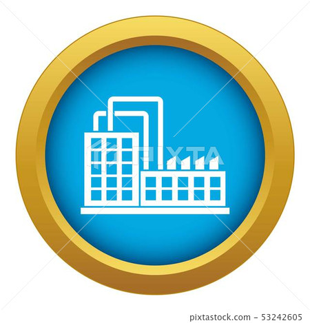 Factory building icon blue vector isolated Factory building icon blue vector isolated 53242605