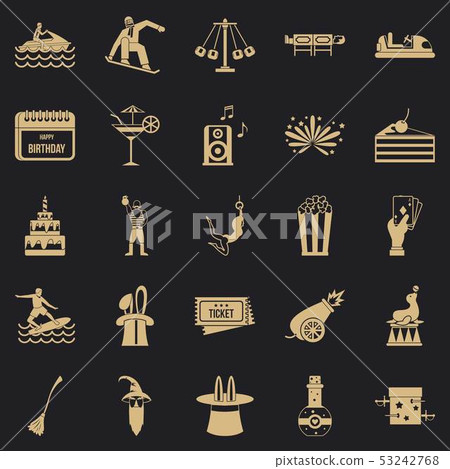 Enchantment icons set, simple style Enchantment icons set, simple style 53242768