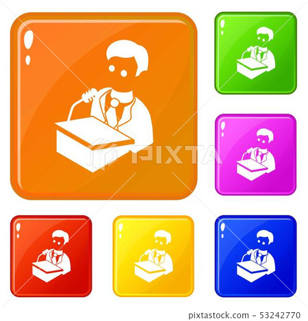 Election candidate icons set vector color Election candidate icons set vector color 53242770