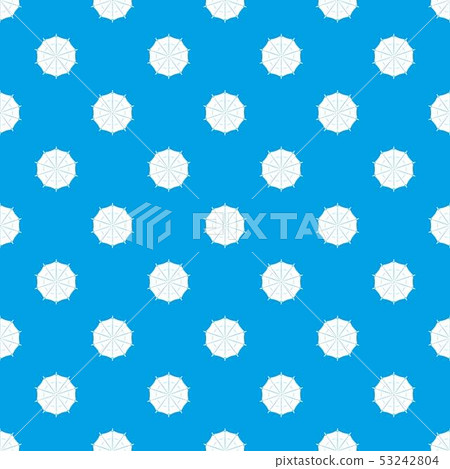 Round umbrella pattern vector seamless blue 53242804