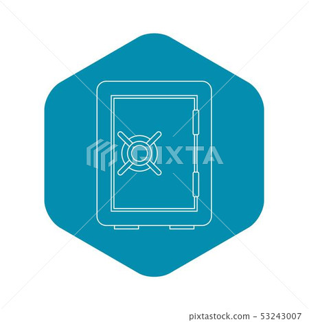 Safety deposit box icon, outline style 53243007