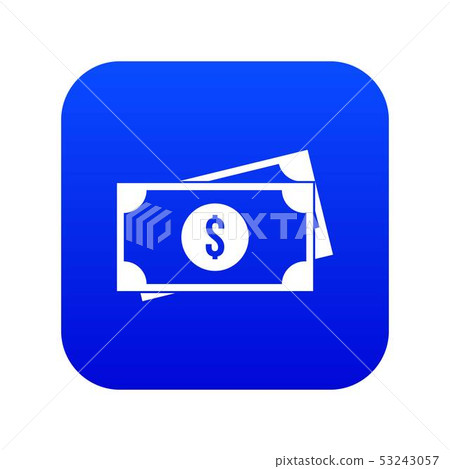 American dollars icon digital blue American dollars icon digital blue 53243057