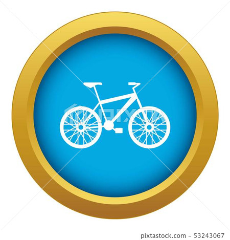 Bike icon blue vector isolated 53243067