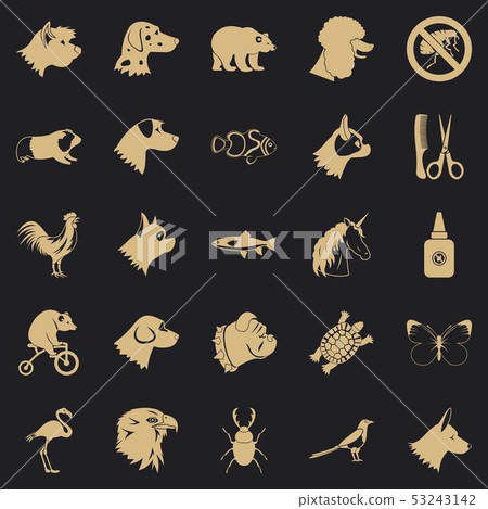 Dogs icons set, simple style 53243142