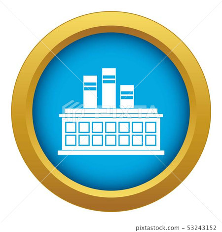 Oil refinery plant icon blue vector isolated Oil refinery plant icon blue vector isolated 53243152