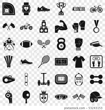 Sport icons set, simple style Sport icons set, simple style 53243153
