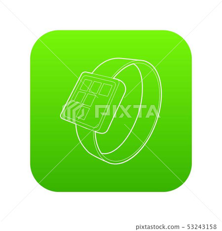 Smart watch icon green vector 53243158