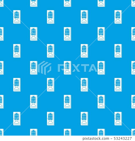 Door with glass pattern vector seamless blue Door with glass pattern vector seamless blue 53243227