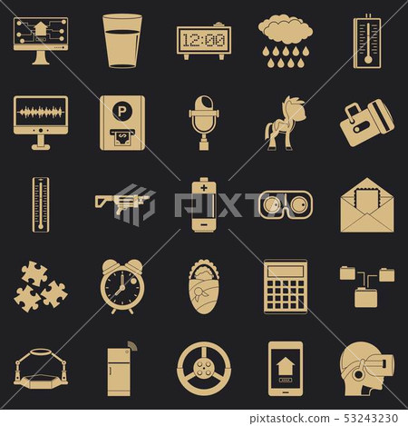Technical specialist icons set, simple style 53243230