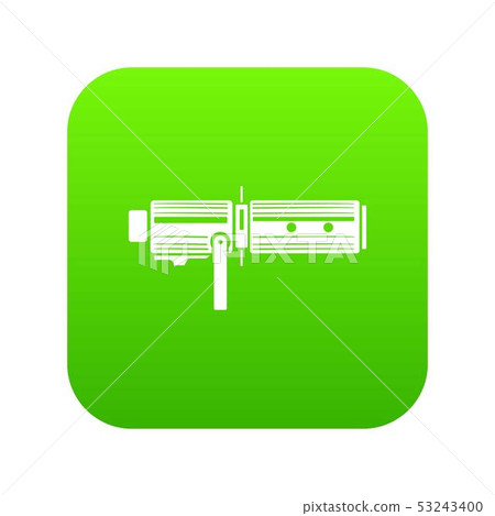 Studio lighting equipment icon green vector Studio lighting equipment icon green vector 53243400