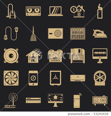 Software icons set, simple style Software icons set, simple style 53243416
