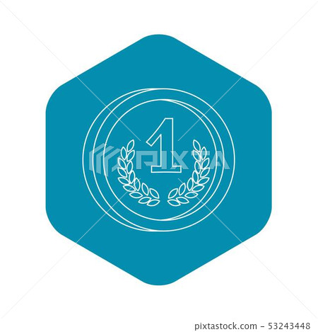 Coin icon, outline style 53243448